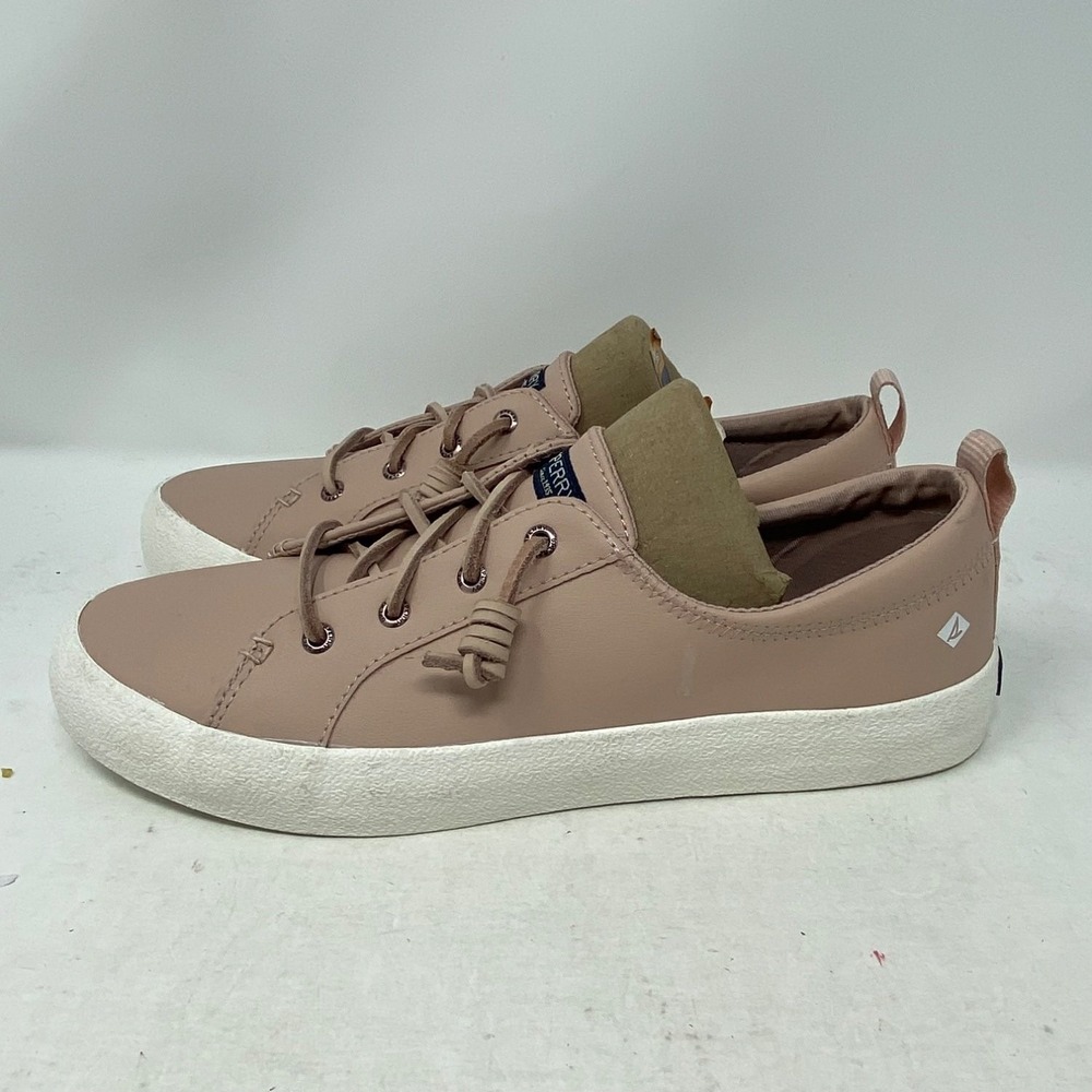 Sperry Crest Vibe Womens Pink Leather Slip On Sneakers STS82372 Size 10